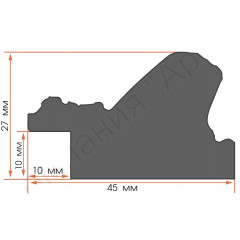 12-06 багет из пластика чёрный
