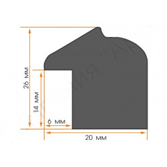 231-TD багет из пластика чёрный