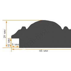 308-64 багет из пластика коричневый