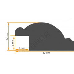 55-G багет из пластика чёрный