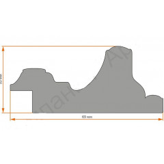 67-101 багет из пластика бежевый