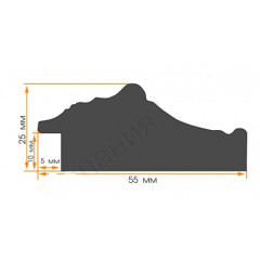 80-95 багет из пластика золото