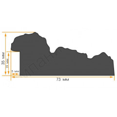 90-RR багет из пластика коричневый