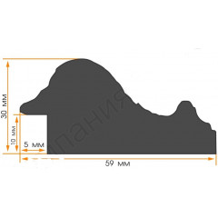 92-40 багет из пластика белый