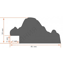 97-1 багет из пластика белый
