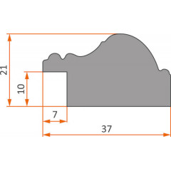 DC-721-3 багет из пластика золото