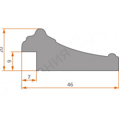 46-91 багет из пластика золото
