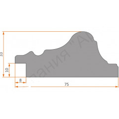 DL-51 багет из пластика золото