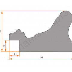 111-73 багет из пластика чёрный