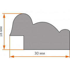 K-203 багет из пластика коричневый