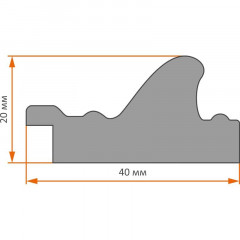 K40-20 багет из пластика коричневый