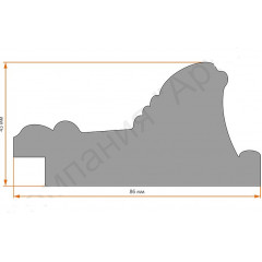 86-27 багет из пластика золото