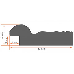 060-10 багет из пластика золото