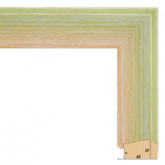 433-8 багет из пластика зелёный