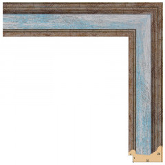 512-10 багет из пластика голубой