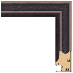 222-11 багет из пластика коричневый