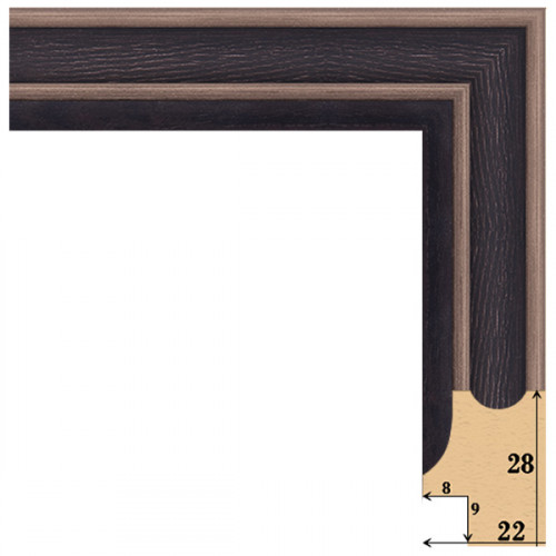 222-11 багет из пластика коричневый
