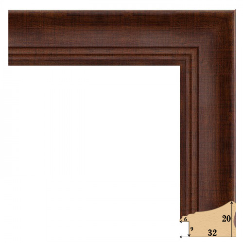 322-3 багет из пластика коричневый