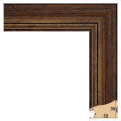 322-4 багет из пластика коричневый