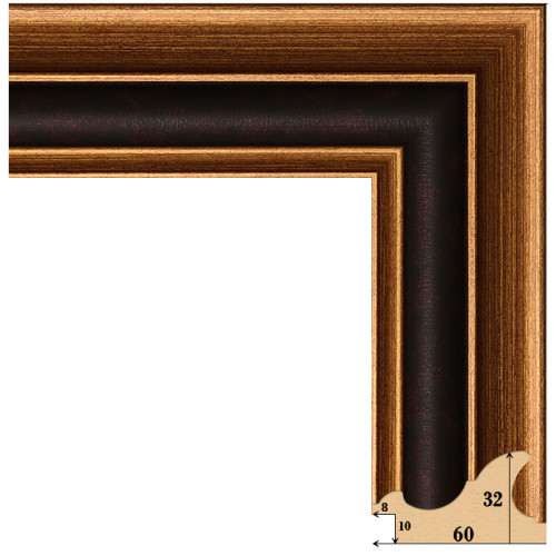 603-1 багет из пластика коричневый