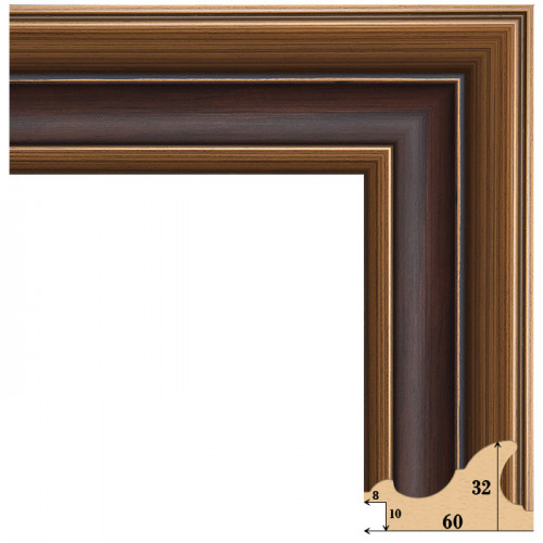 603-4 багет из пластика коричневый