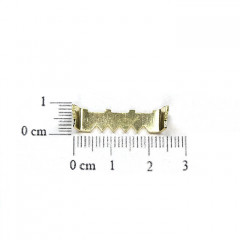 Зубчатая подвесная пластина Z-03 7х25х10 мм, латунь, 1000 шт.