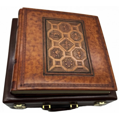 Медичи кожаный в кейсе с барельефом