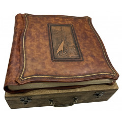 Barco кожаный альбом в кейсе