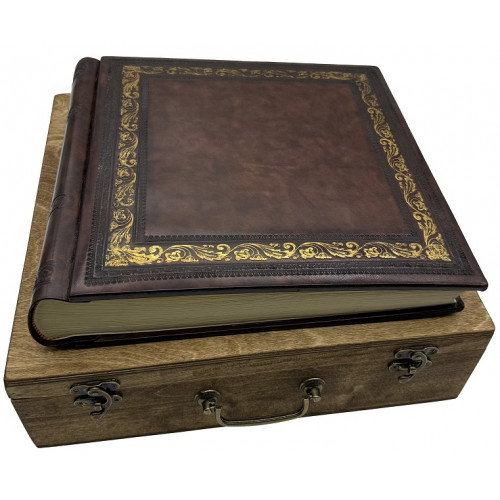 Modern кожаный альбом в кейсе