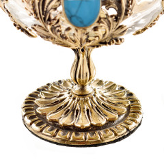 Бокал для коньяка с искусственным камнем Бирюза 420 мл в подарочной коробке 050401033