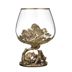 Набор 2 бокала для коньяка "Волки" и "Медведи", в коробке из дизайнерского картона 10051301