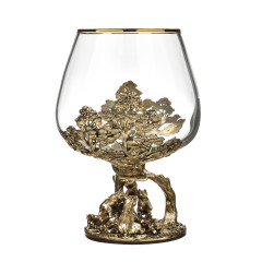 Набор 2 бокала для коньяка "Волки" и "Медведи", в коробке из дизайнерского картона 10051301