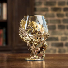 Набор 2 бокала для коньяка(R) "Лев/Львица",в черной подарочной упаковке 10059234