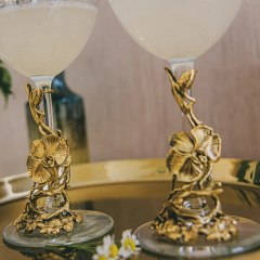 Подарочный набор из 2 бокалов для вина "Орхидея-1" в картонной коробке