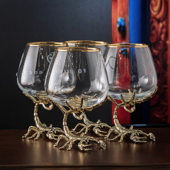 Набор 4 бокала для коньяка "Скорпион", в подарочной упаковке (ключница). 13000329