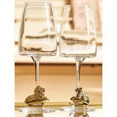 Набор 2 бокала для вина "Лев ЛОРД/Львица ЛОРД"