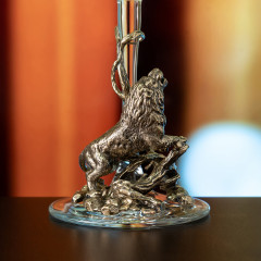 Набор 2 бокала для вина "Лев и Львица на ветке", (со стат. на ножке)