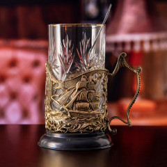 Подстаканник ручной работы Мудрый Руководитель в деревянной шкатулке 13000079