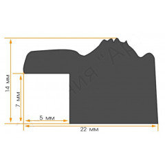 12-66 багет из пластика коричневый