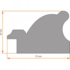 52-2X багет из пластика коричневый