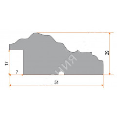 53-43 багет деревянный чёрный