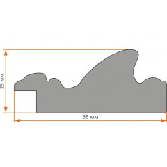 552-71 багет из пластика коричневый