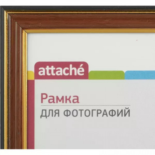 AT-11 Рамка А4 пластик 20 мм коричневый с золотом