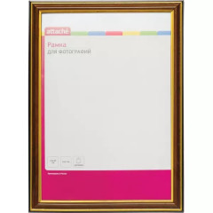 AT-11 Рамка А4 пластик 20 мм коричневый с золотом
