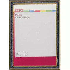 AT-3 Рамка А4 пластик 20 мм синий с золотом