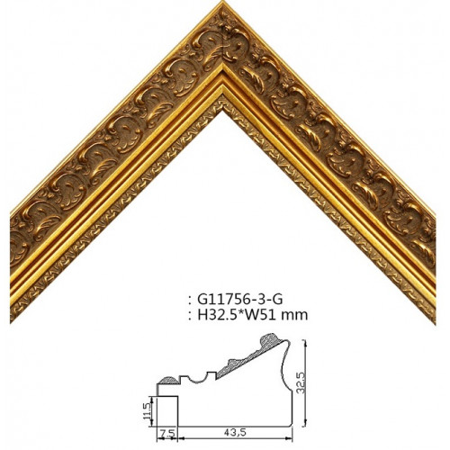 G11756-3-G деревянная рамка 60-80