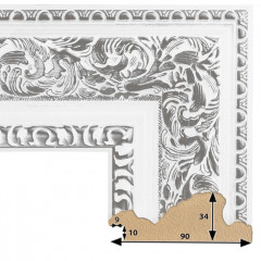 90-34-2 багет из пластика белый