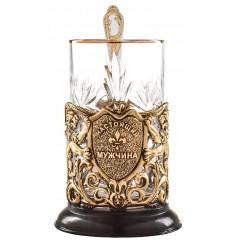 Подстаканник ручной работы Мудрый Руководитель в деревянной шкатулке 13000079