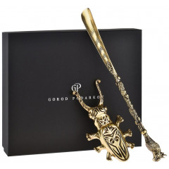 Набор Аристократ, обувная ложка, жук для снятия обуви в подарочной коробке