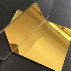 Полистирол зеркальный  ZUROPLAST, толщина 1 мм, золото, 1000 - 2000 мм